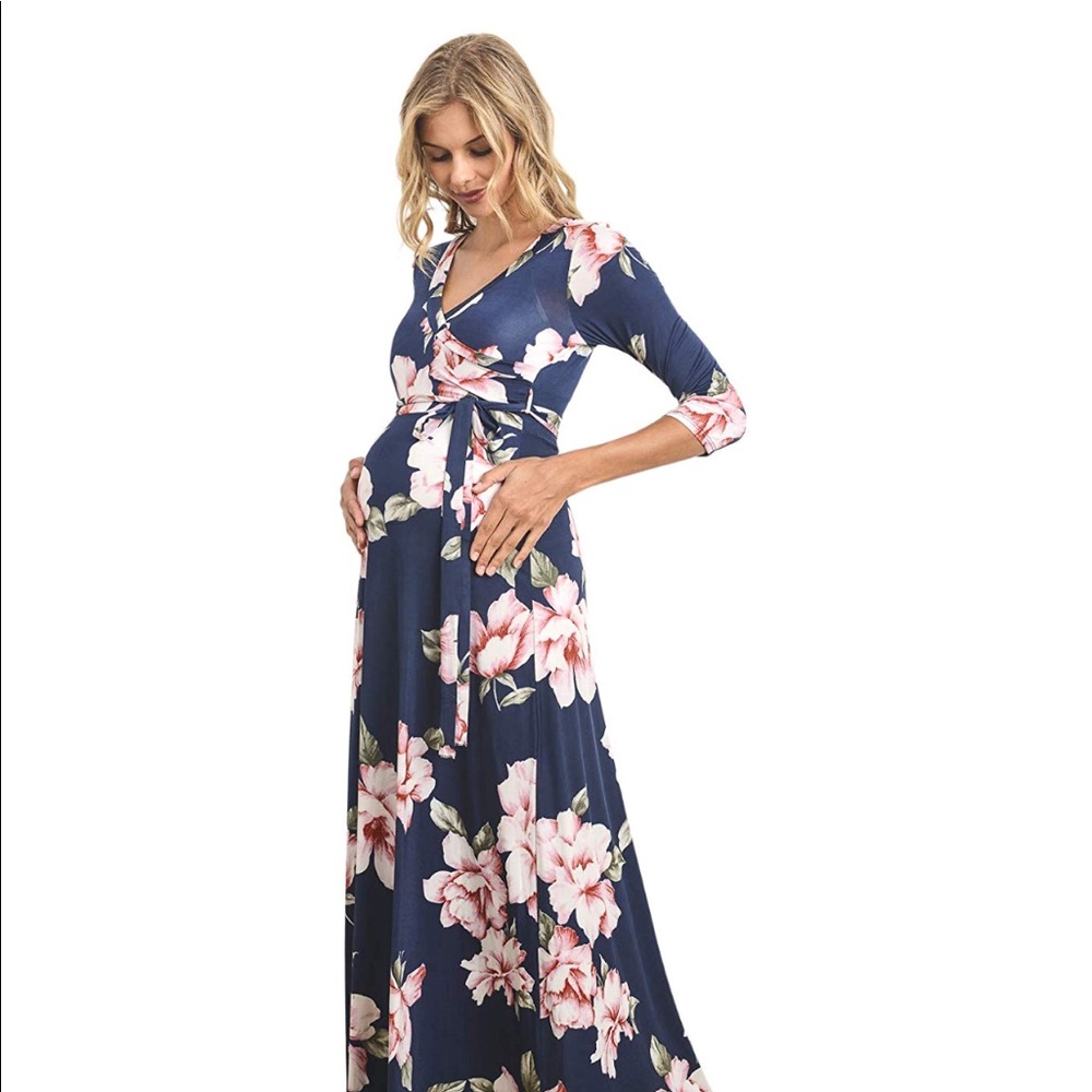 Maternity maxi floral dress